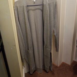 Long gray cardigan